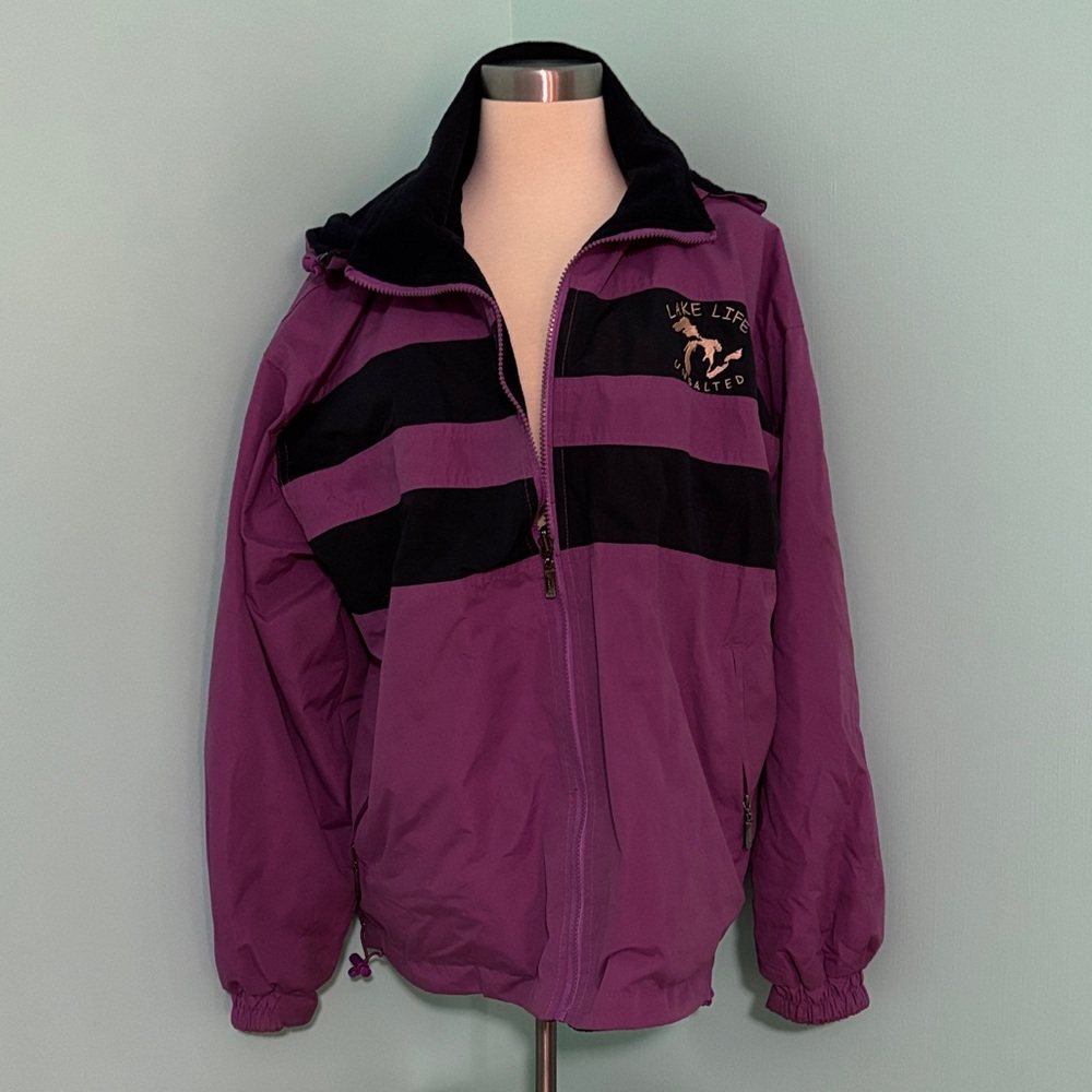 Purple and Blue Zip-Up Jacket